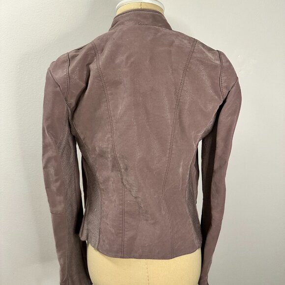 Free People Mauve Faux Leather Jacket - Picture 2 of 4